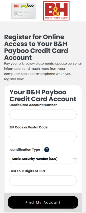 B&H Payboo Credit Card: Login & Customer Service Phone Number